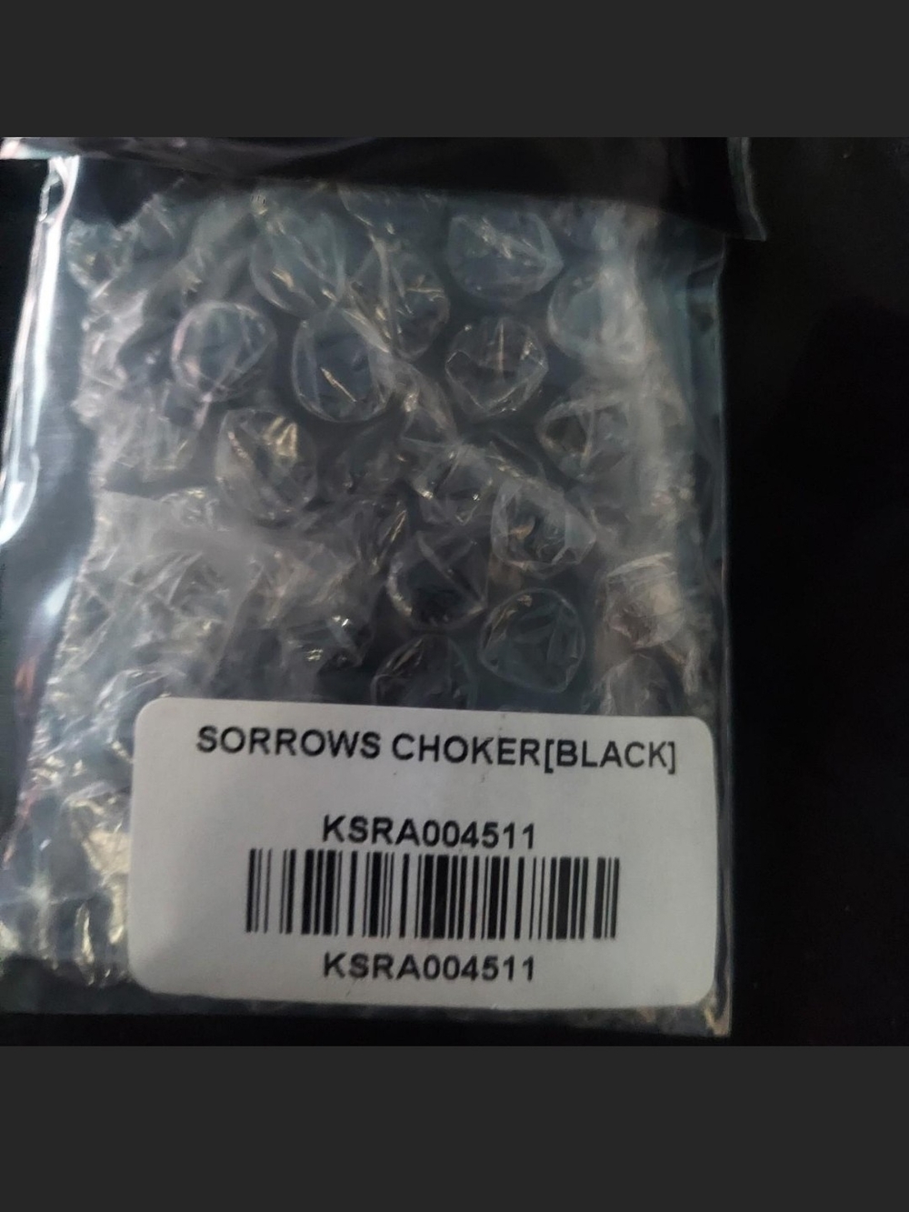 Killstar Sorrows Choker Necklace Black